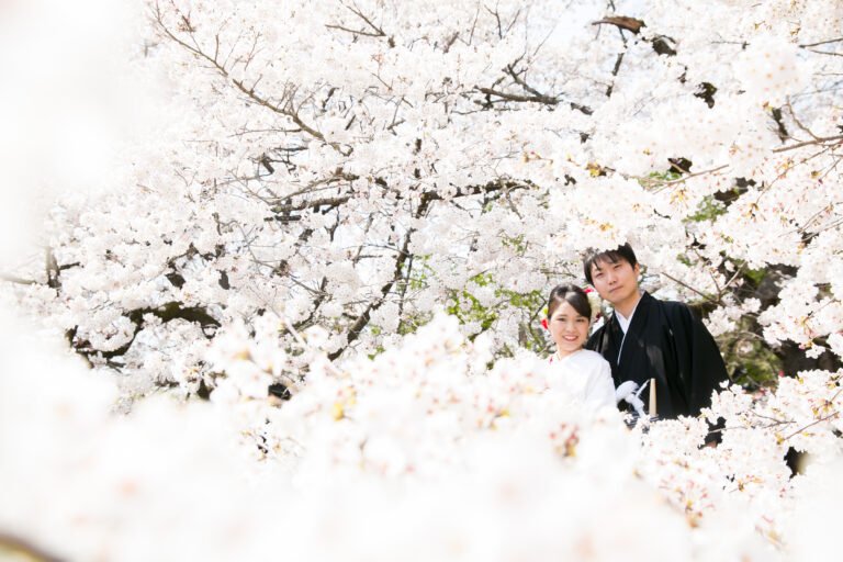 京都で春の結婚式の前撮り